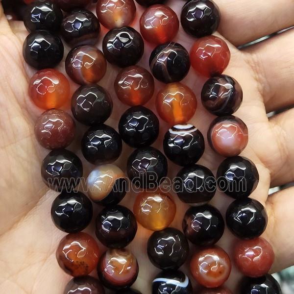 faceted round fancy Agate Beads, dye