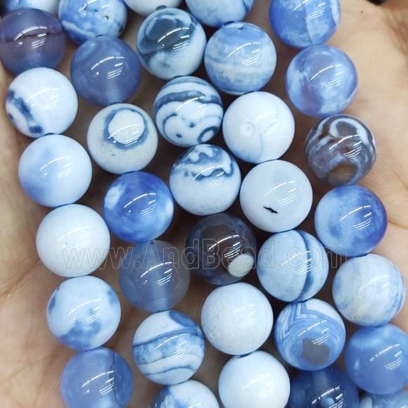 blue Fire Agate Beads, round