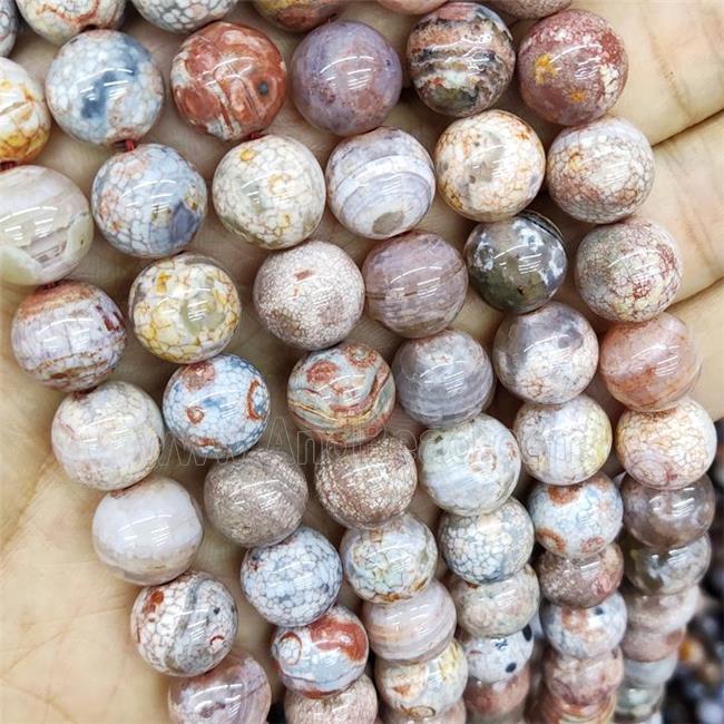 Red Fire Agate Beads Round