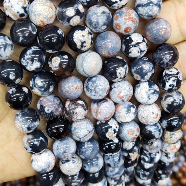 Fired Agate Beads Round