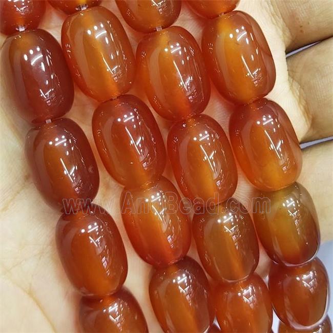 Red Carnelian Agate Barrel Beads AA-Grade