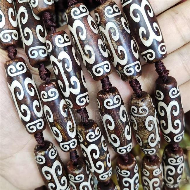 Tibetan Agate Rice Beads