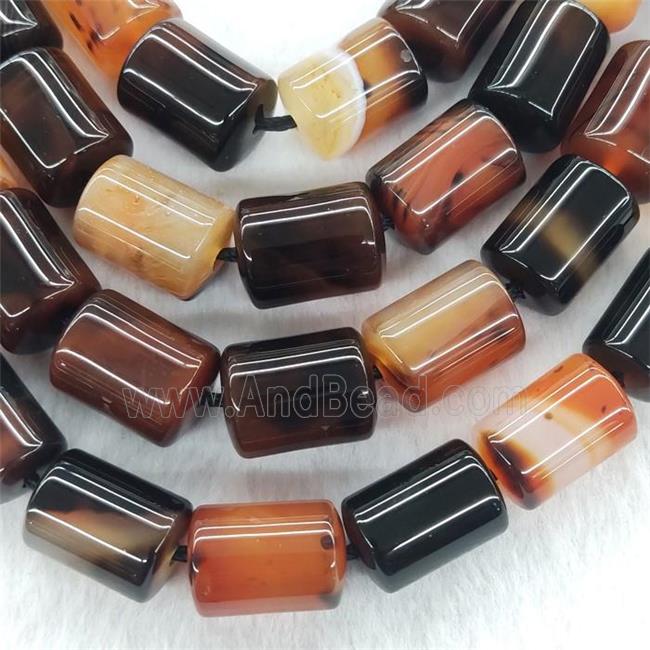 Natural Fancy Agate Column Beads
