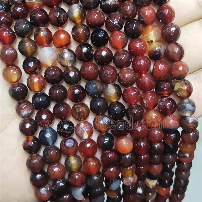 Fancy Agate Beads Faceted Round