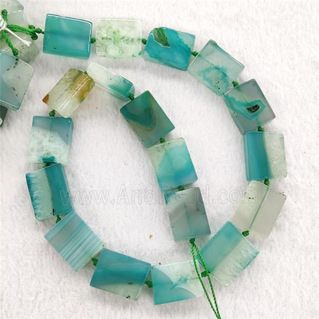 Green Agate Rectangle Beads Dye