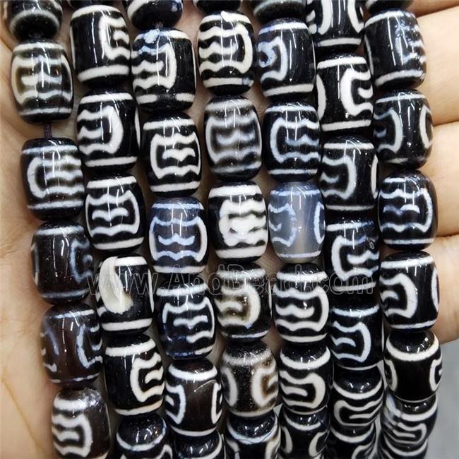 Tibetan Dzi Agate Beads Barrel