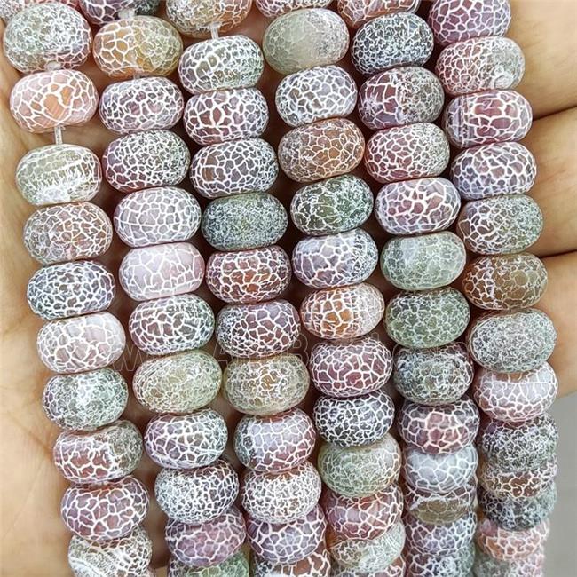Crackle Agate Rondelle Beads