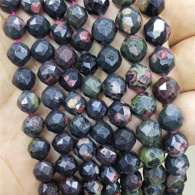 Natural Dinosaur Jasper Beads Multicolor Cut Round