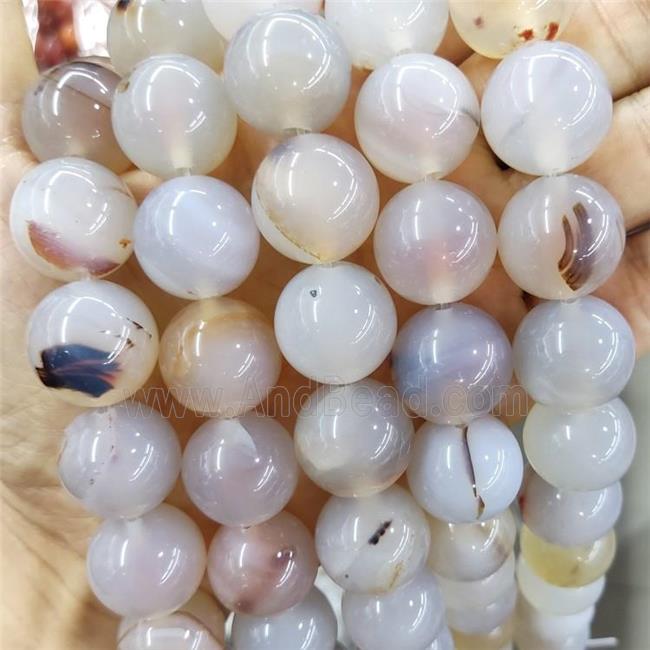 Natural Agate Beads Smooth Round