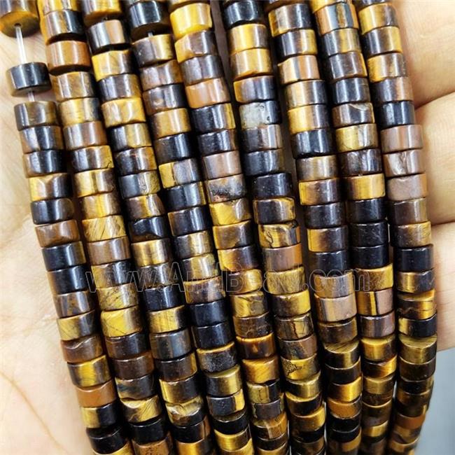 Natural Tiger Eye Stone Heishi Spacer Beads
