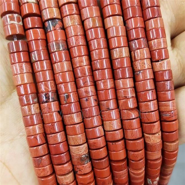Natural Red Jasper Heishi Beads