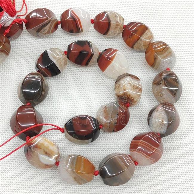 Natural Agate Druzy Lantern Beads Orange Dye