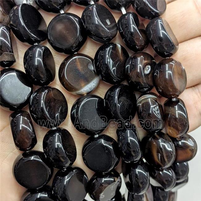 Druzy Agate Coin Beads Coffee Dye