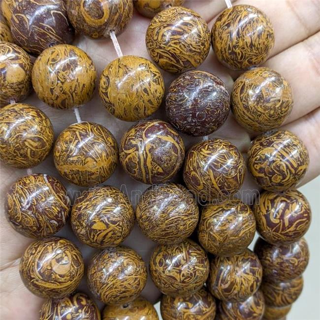Natural Oak Jasper Beads Brown