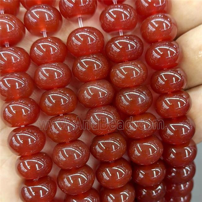 Natural Agate Beads Red Dye Smooth Round