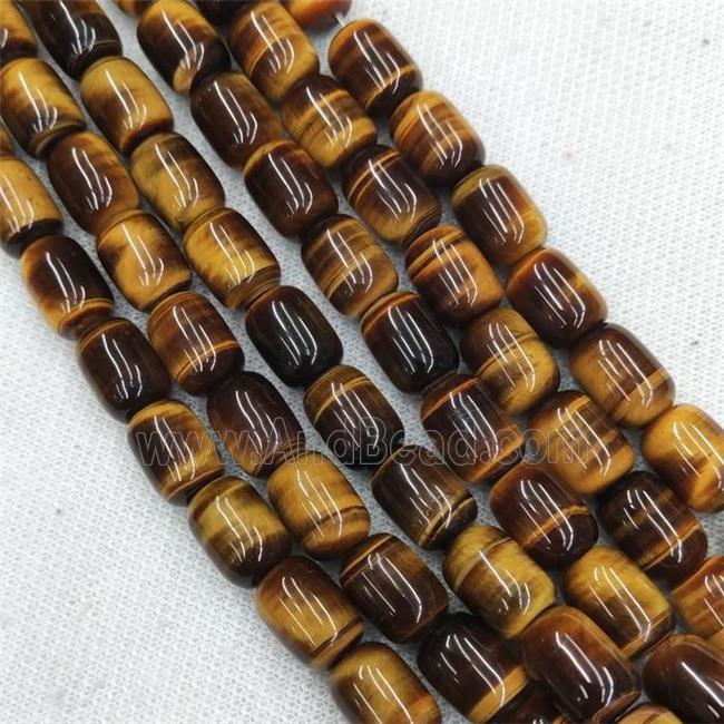 Tiger eye stone barrel beads, A-grade