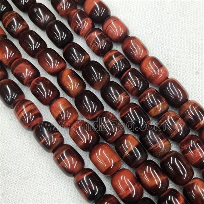 red Tiger eye stone barrel beads, A-grade