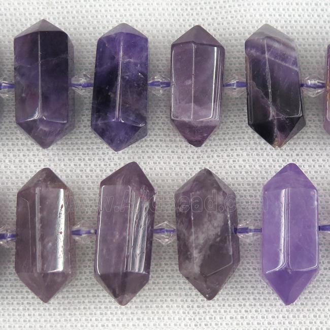 purple Amethyst bullet beads
