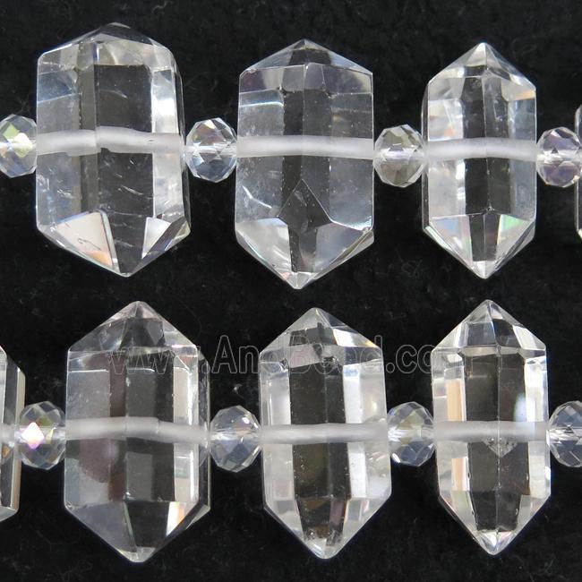 AA grade Clear Crystal Quartz point bullet beads