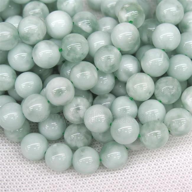 green Angelite beads, round