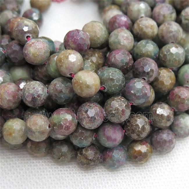 Corundum beads, faceted round