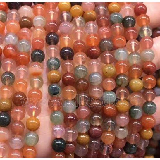 round Mixed Rutilated Quartz Beads