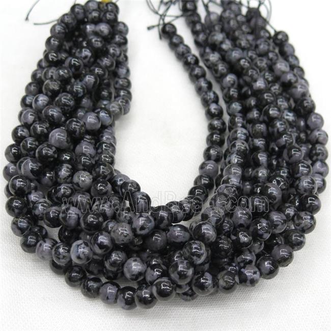 round Gray Opal Stone beads