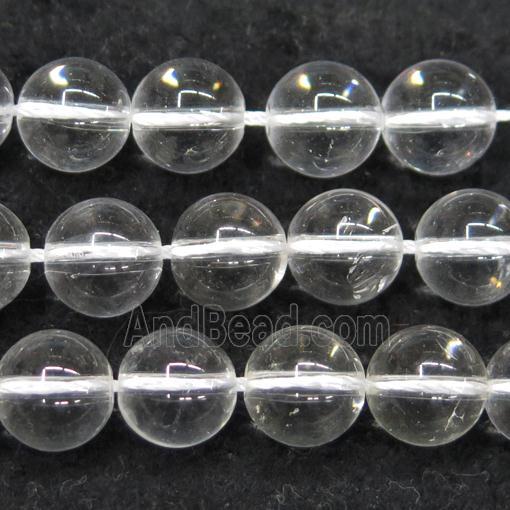round Clear Quartz Beads