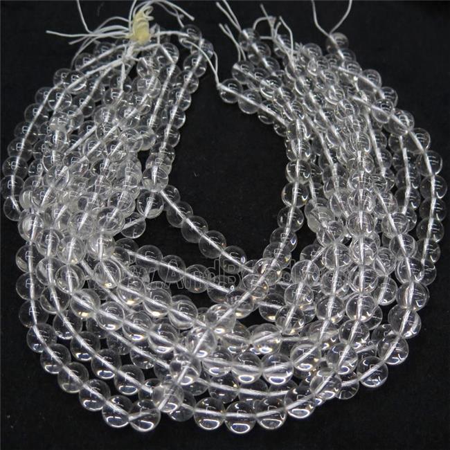 round Clear Quartz Beads