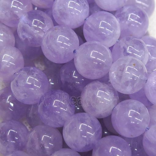 Purple Chalcedony Beads, round