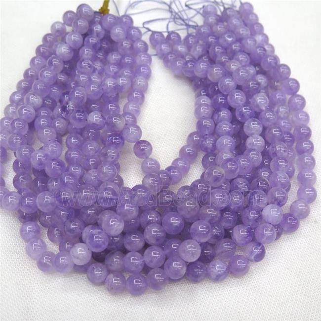 Purple Chalcedony Beads, round