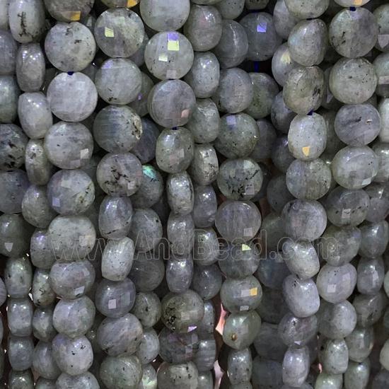 Labradorite Beads, faceted circle