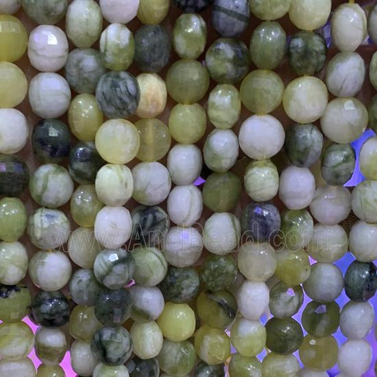 Lemon Chalcedony Beads, faceted circle