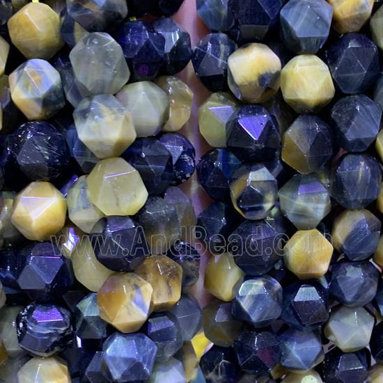 Fancy Tiger eye stone Beads, star-cutting