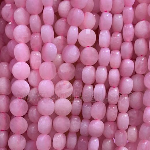 Madagascar Rose Quartz Beads, faceted circle