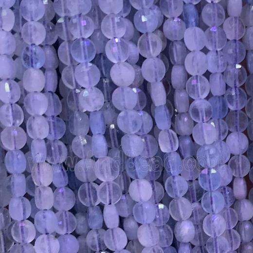 Aquamarine Beads, faceted coin