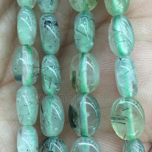 green Prehnite oval beads
