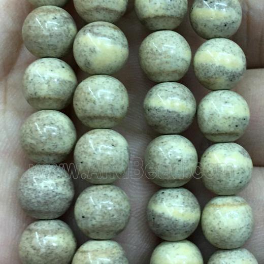 olive dichromatic round Alashan Agate Beads
