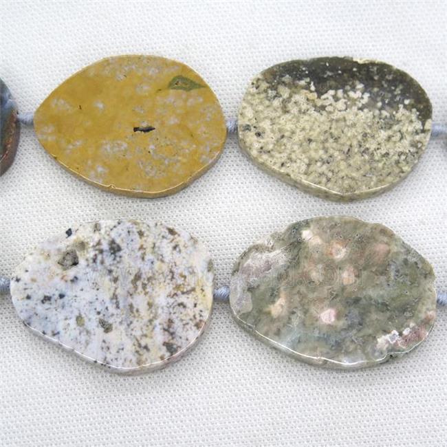 Ocean Agate slice beads
