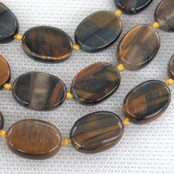 Tiger eye stone oval beads