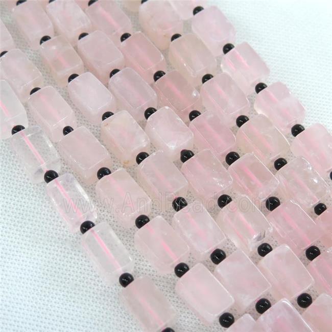 Rose Quartz Cuboid beads