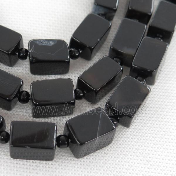 black Agate Cuboid beads
