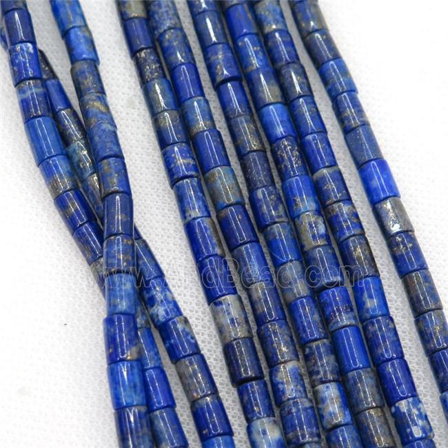 blue Lapis Lazuli tube beads