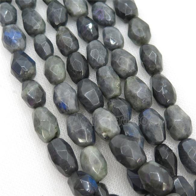 Labradorite Beads, faceted freeform