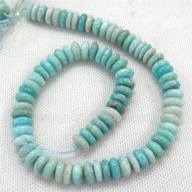 green Amazonite rondelle Beads