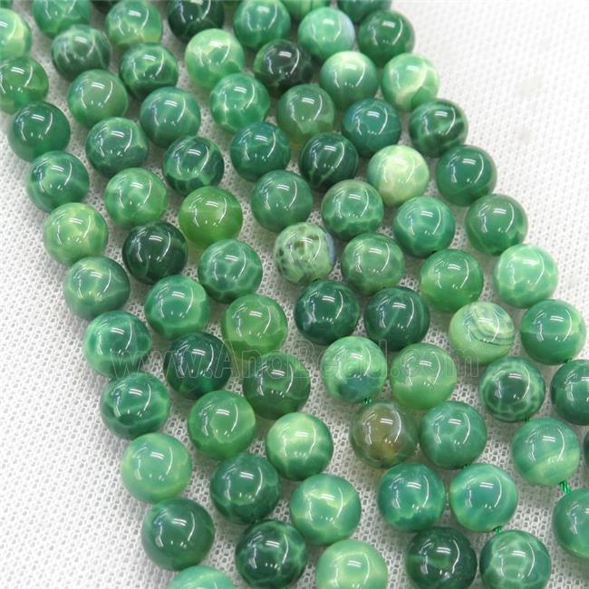 natural Green Chalcedony beads, round