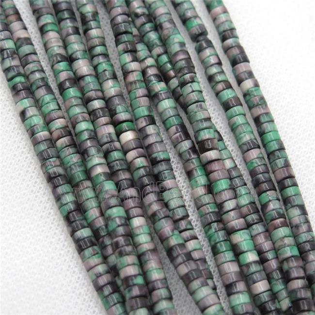 green Rainforest jasper heishi beads