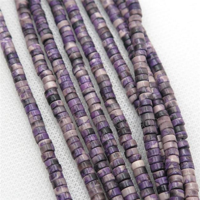 purple Rainforest jasper heishi beads