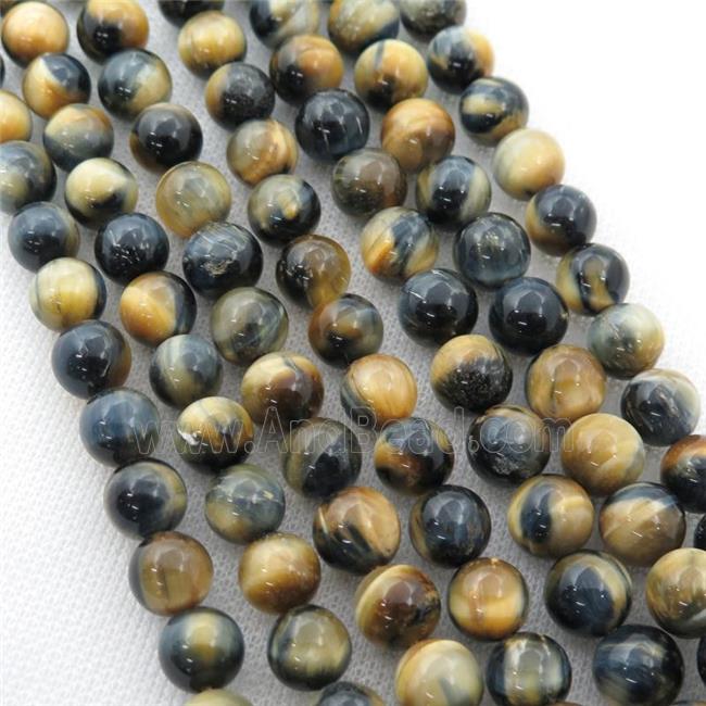 fancy Tiger eye stone beads, round