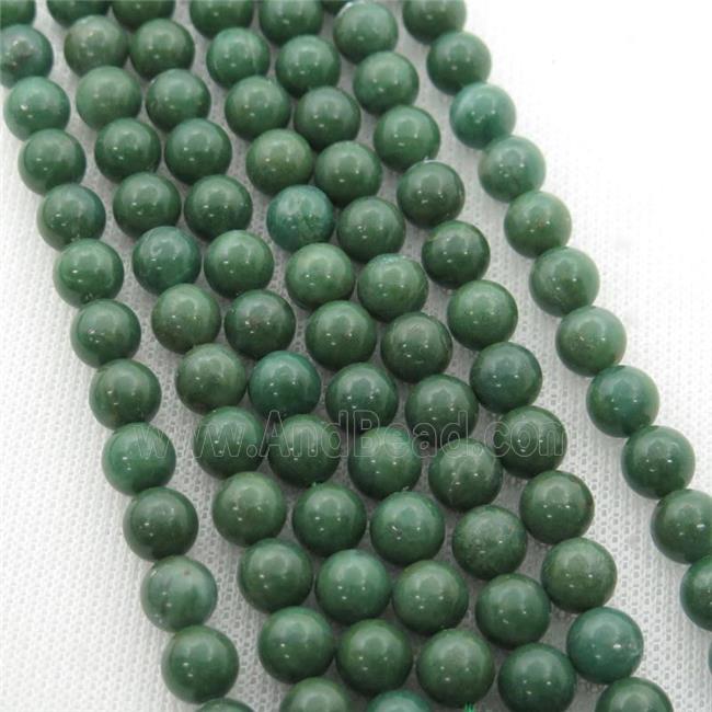 green African Chrysoprase Beads, round
